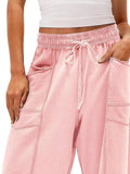 Drawstring Wide Leg Pants - CELIVINE