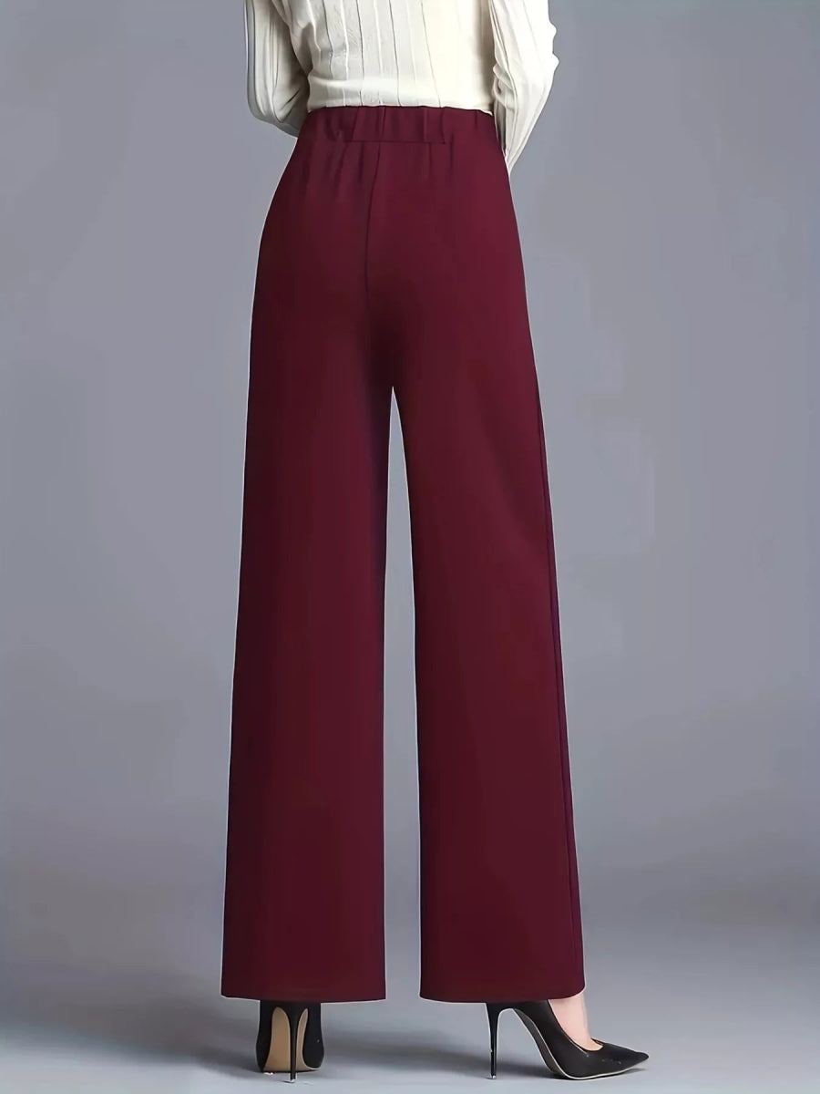 High - Waisted Wide Leg Pants - CELIVINE