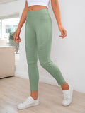 Ribbed Detail Leggings - CELIVINE