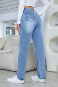 Straight Jeans with Pockets - CELIVINE