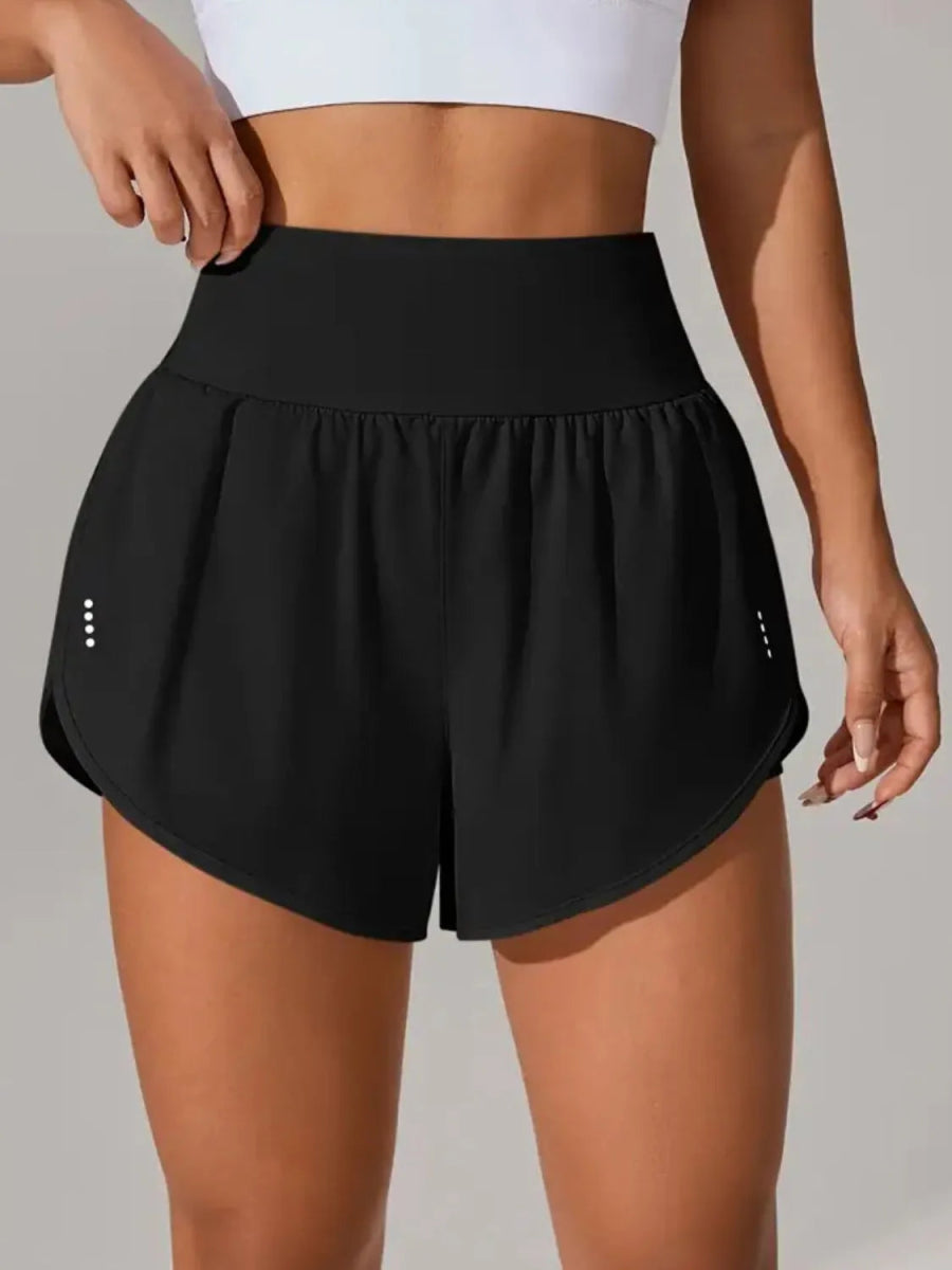 Pocketed High Waist Active Shorts - CELIVINE