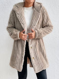 Button Down Hooded Coat - CELIVINE