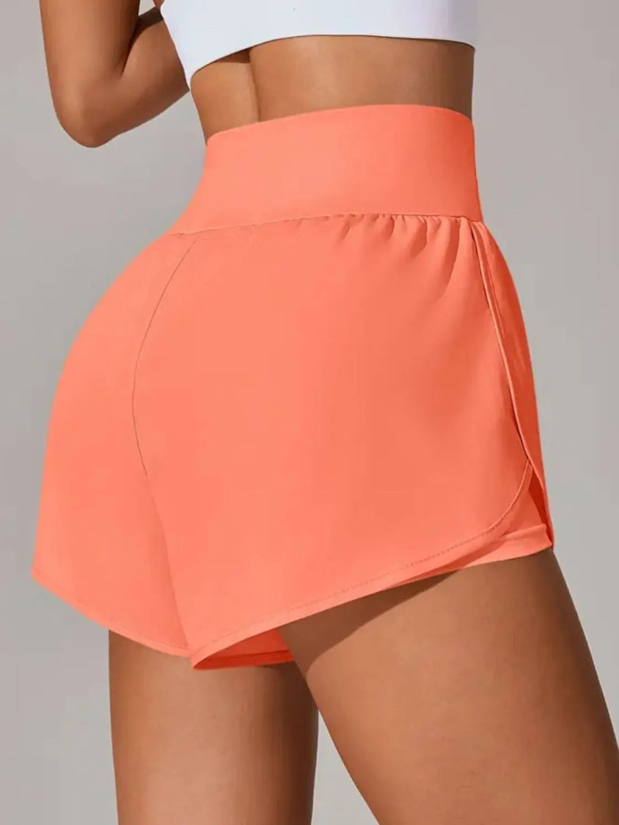 Pocketed High Waist Active Shorts - CELIVINE