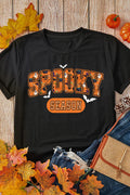 SPOOKY SEASON Round Neck Short Sleeve T-Shirt - CELIVINE
