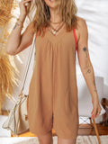 V - Neck Wide Strap Romper - CELIVINE