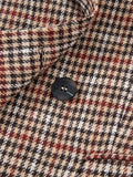 Houndstooth Lapel Collar Blazer - CELIVINE