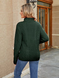 Cable - Knit Mock Neck Sweater - CELIVINE
