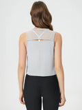 Round Neck Cropped Active Tank - CELIVINE