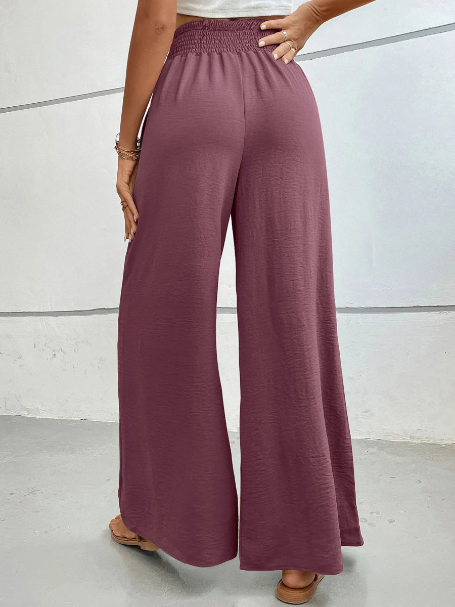 High - Waisted Wide Leg Pants - CELIVINE