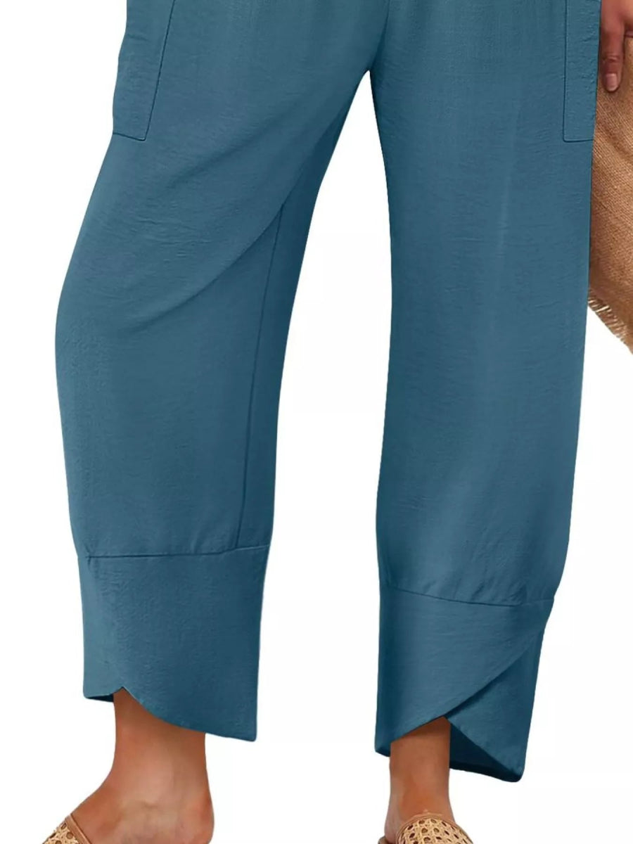 Elastic Waist Pants - CELIVINE