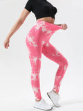 Tie - Dye High Waist Active Leggings - CELIVINE