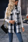 Plaid Button Up Vest Coat - CELIVINE