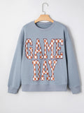Game Day Checkered Oversized Sweatshirt - CELIVINE