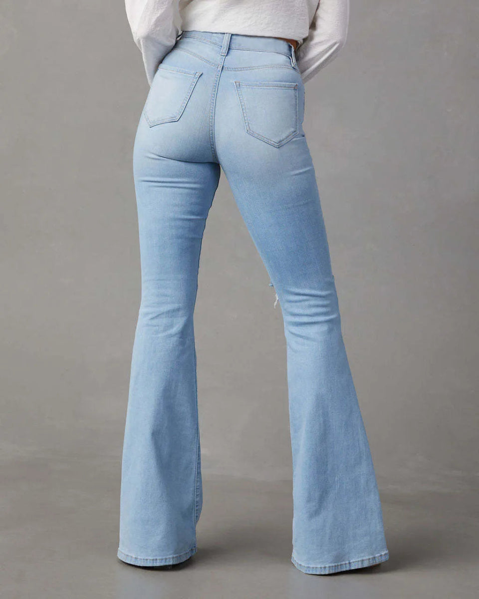 Distressed Jeans with Pockets - CELIVINE