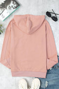Lace Up Long Sleeve Hoodie - CELIVINE