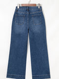 Cropped High Rise Wide Leg Jeans - CELIVINE