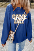 GAME DAY Round Neck Long Sleeve Sweatshirt - CELIVINE