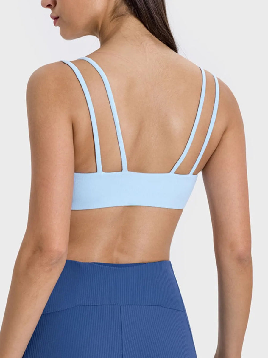 Scoop Neck Double Strap Active Cami - CELIVINE