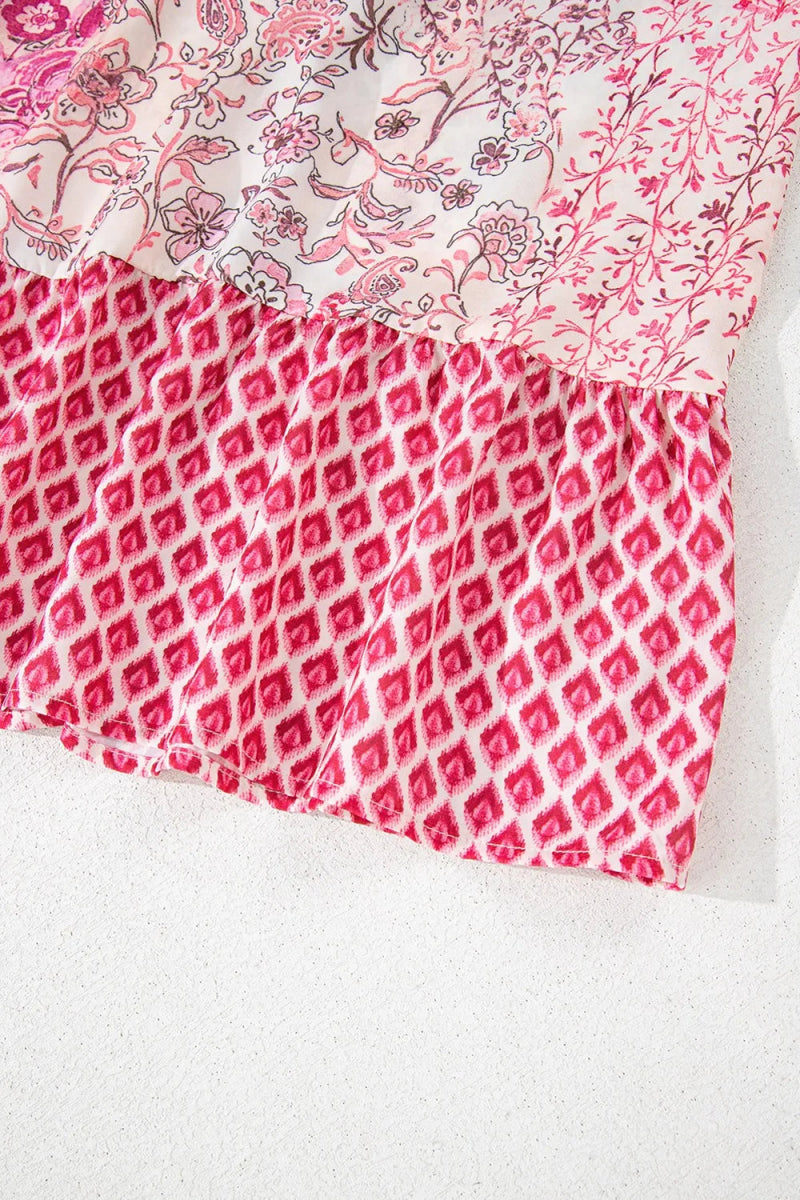 Printed Tassel Drawstring High Waist Maxi Skirt - CELIVINE