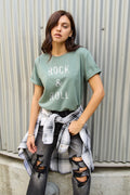 Simply Love Full Size ROCK & ROLL Short Sleeve T-Shirt - CELIVINE