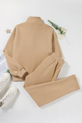 Half Snap Turtleneck Top and Pants Active Set - CELIVINE