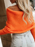 Long Sleeve Cropped Knit Top - CELIVINE