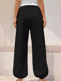 Wide Leg Drawstring Pants - CELIVINE