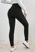 Ribbed High Waist Leggings - CELIVINE
