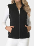 Zip Up Turtleneck Vest with Pockets - CELIVINE