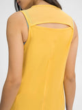 Cutout Back Round Neck Active Tank - CELIVINE