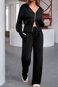 Zip - Up Hoodie and Pants Active Set - CELIVINE