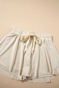 Drawstring High Waist Lined Active Skorts - CELIVINE