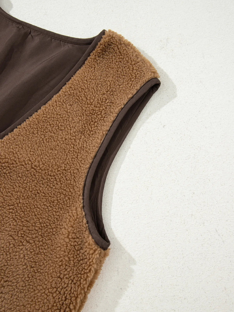 Double Tied Front Vest Coat - CELIVINE