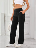 High Waist Active Pants with Pockets - CELIVINE