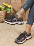 Mesh Knit Lace Up Athletic - CELIVINE