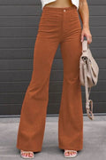 Full Size Hight Waist Bootcut Pants Plus Size - CELIVINE