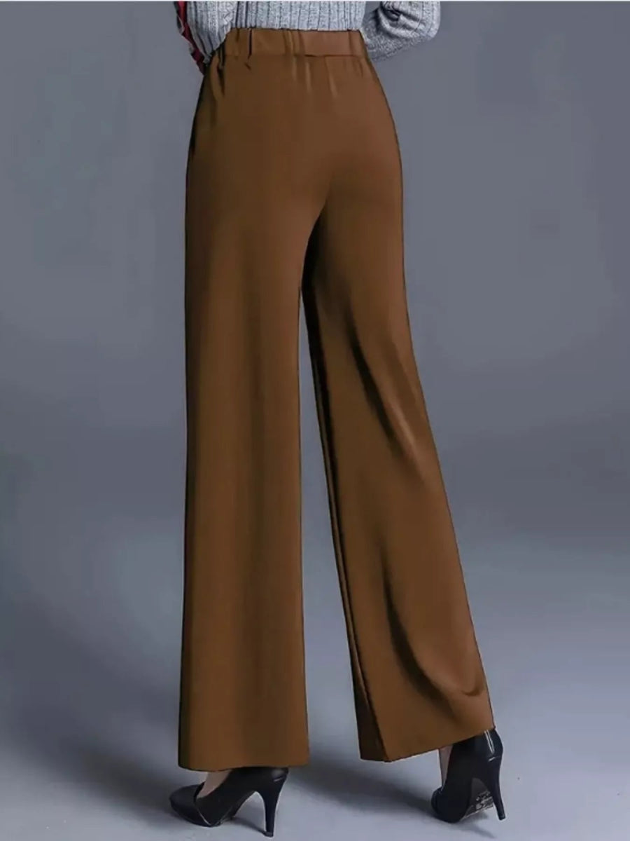 High - Waisted Wide Leg Pants - CELIVINE