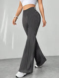 High Waisted Flare Pants - CELIVINE