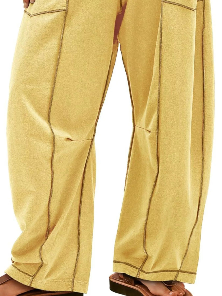 Drawstring Wide Leg Pants - CELIVINE
