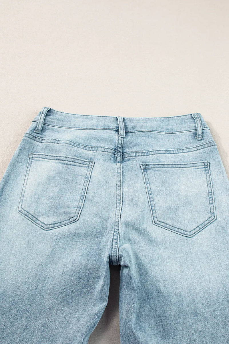 Wide Leg Jeans with Pockets - CELIVINE