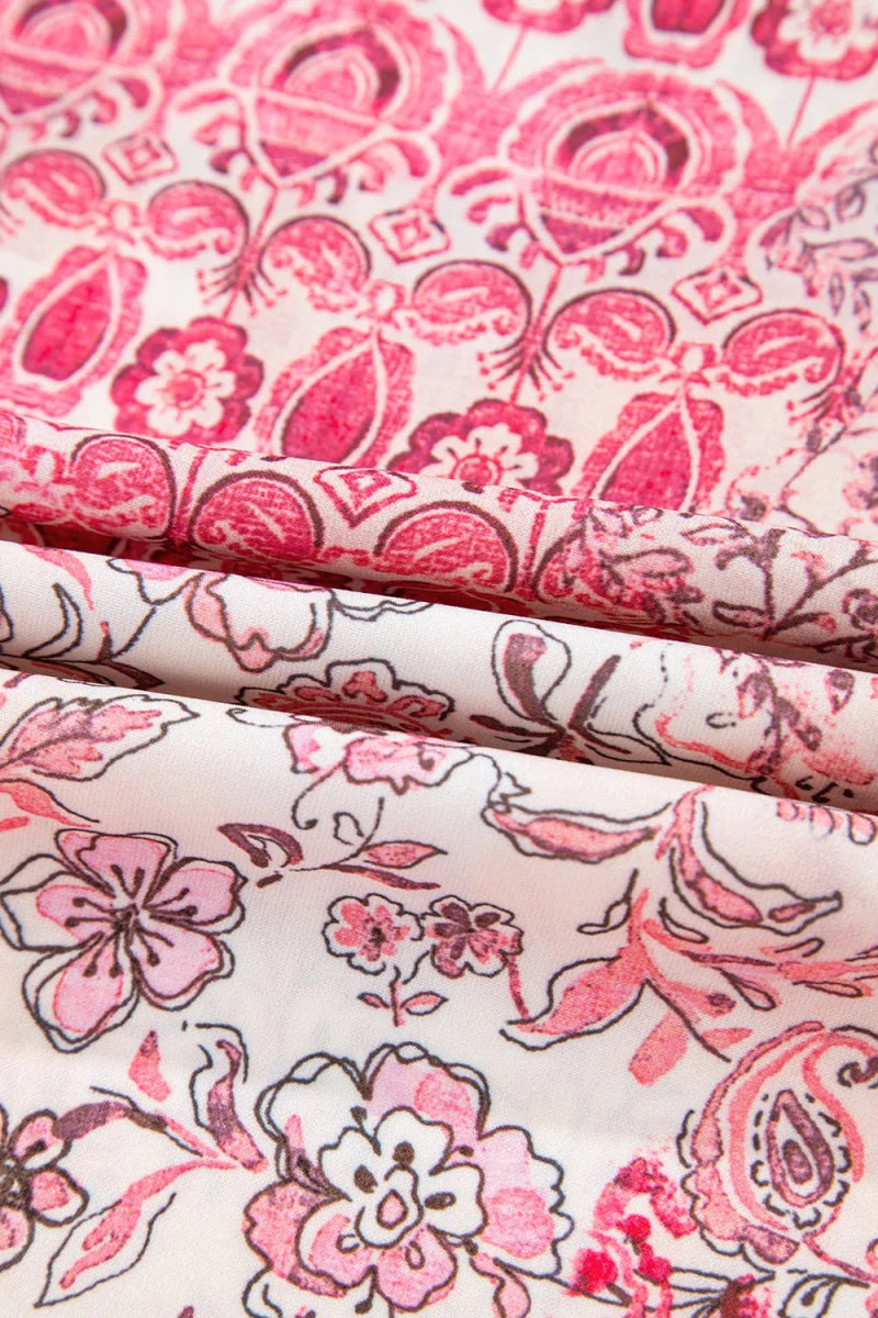 Printed Tassel Drawstring High Waist Maxi Skirt - CELIVINE