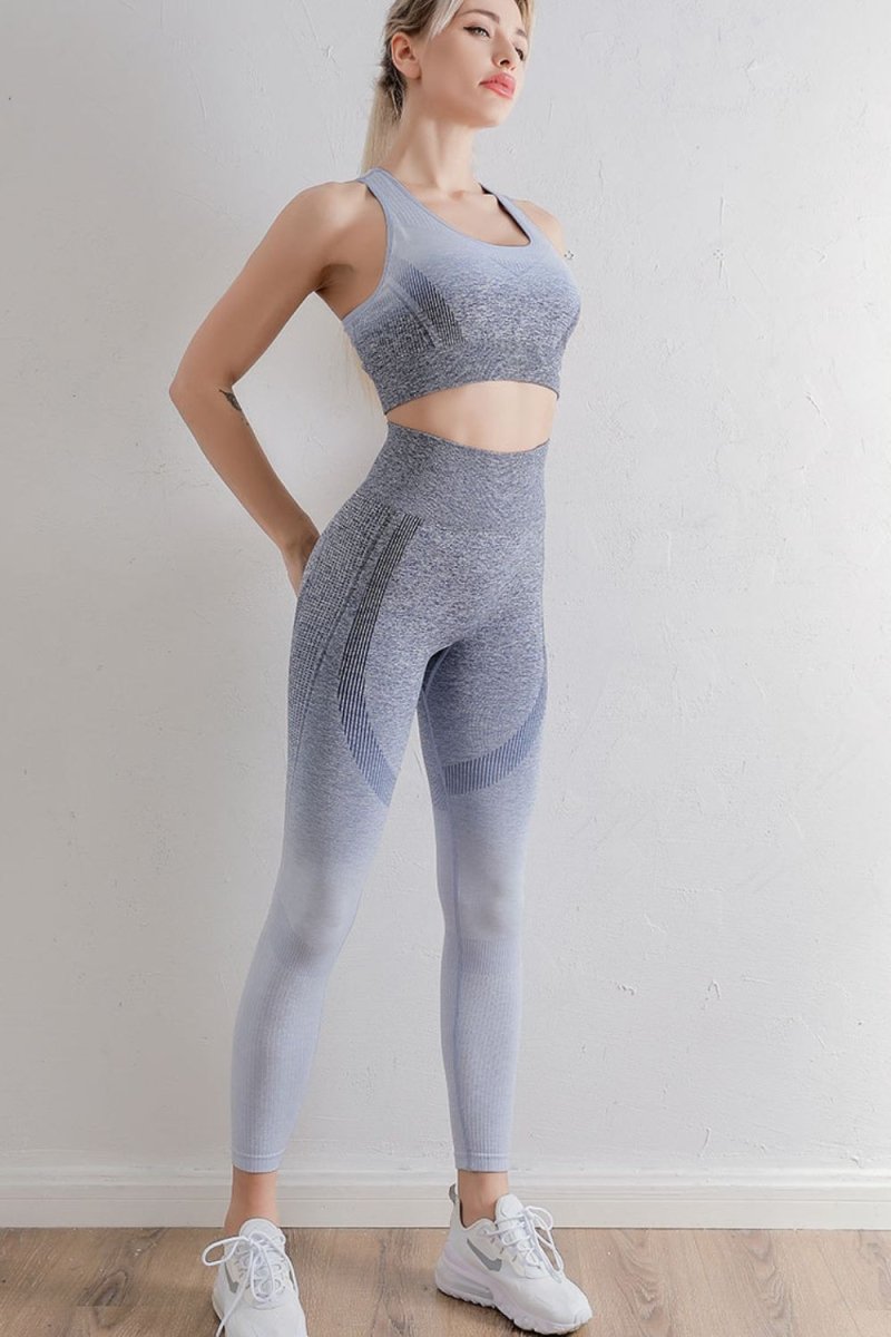 Gradient Sports Bra and Leggings Set - CELIVINE