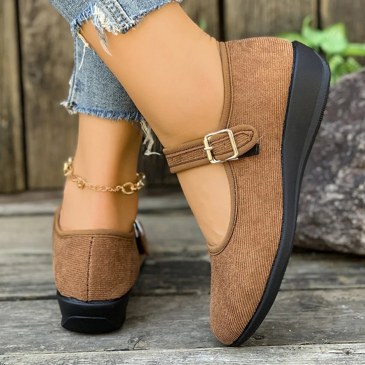 Round Toe Mesh Slip - Ons - CELIVINE