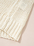 Contrast Stitch Detail V Neck Drop Shoulder Sweater - CELIVINE