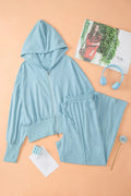 Zip - Up Hoodie and Pants Active Set - CELIVINE