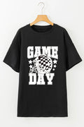 GAME DAY Round Neck Short Sleeve T-Shirt - CELIVINE