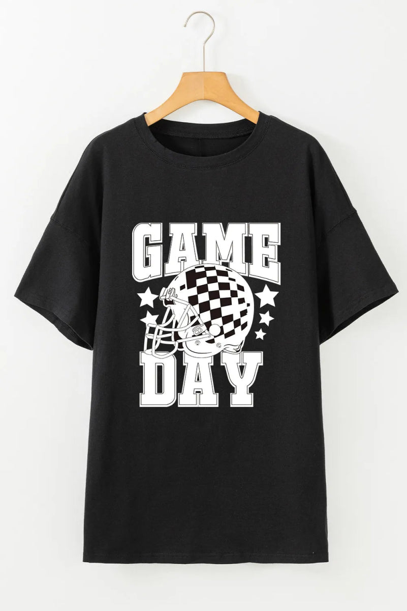 GAME DAY Round Neck Short Sleeve T-Shirt - CELIVINE