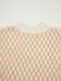 Textured Knit Mock Neck Sweater - CELIVINE