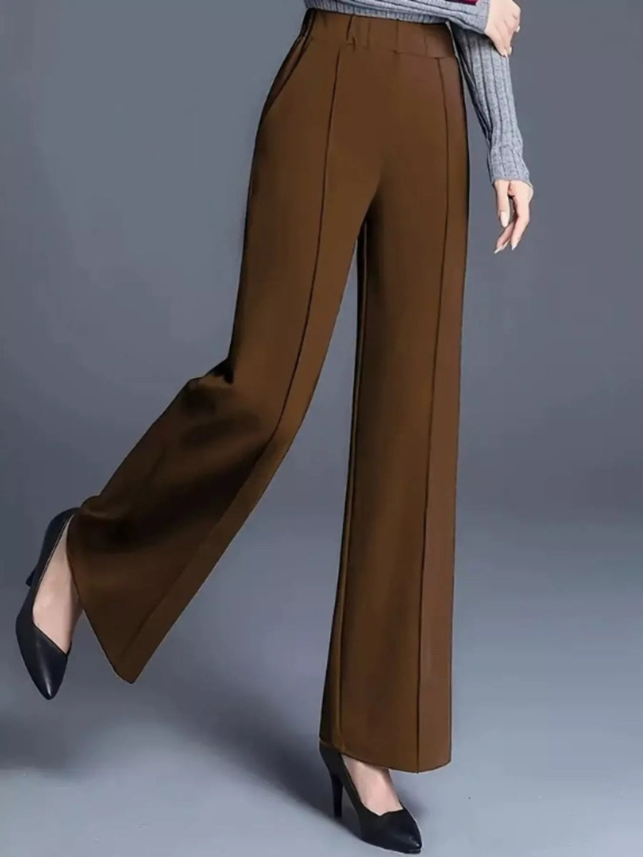 High - Waisted Wide Leg Pants - CELIVINE