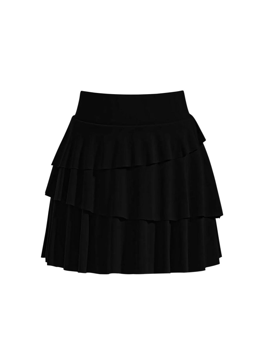 Tiered Ruffle Active Skort - CELIVINE